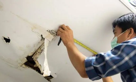 Restore Crest Dallas Ceiling Leak Precision Cutout and Measurement